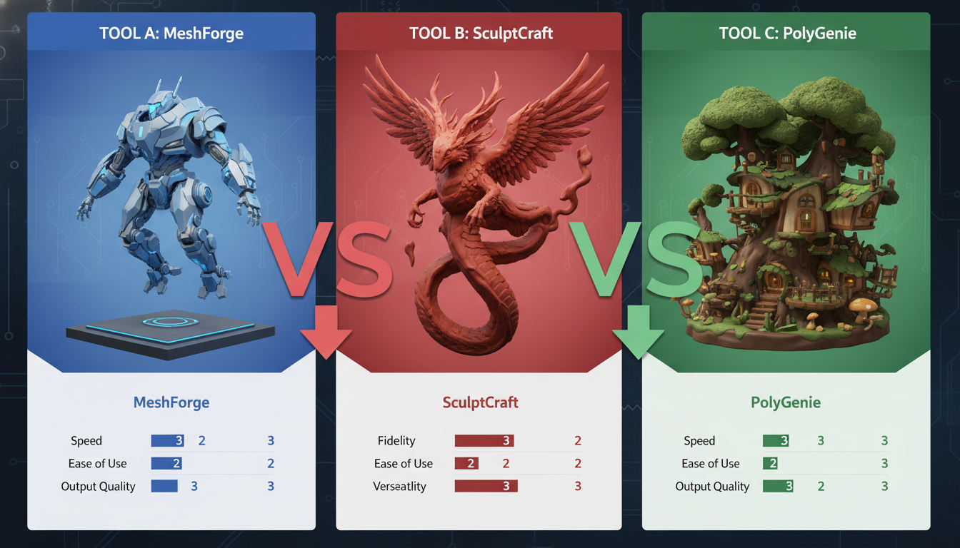TRELLIS.2 vs Meshy vs Hunyuan3D: How to Run a Fair Comparison